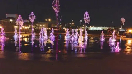 Уникальные танцующие фонтаны с сухой придонной водой для использования на открытом воздухе.